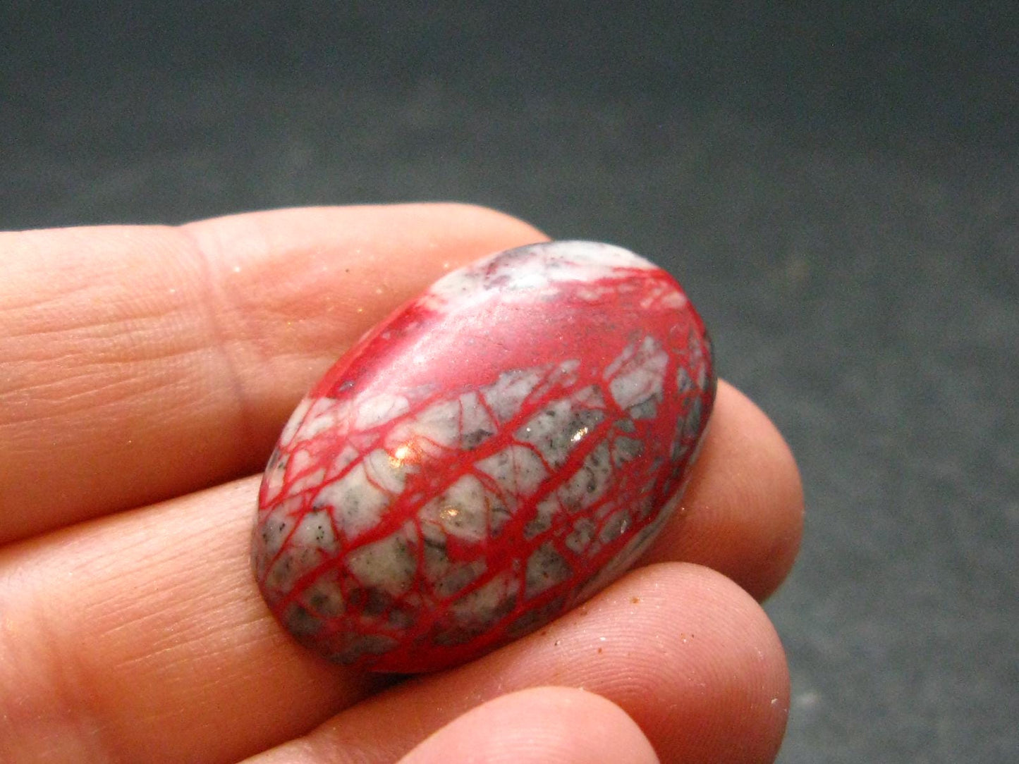 Cinnabar Cabochon from Russia - 7.25 Grams - 29 x 18 mm