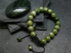 Jade Genuine Bracelet ~ 7 Inches ~ 10mm Round Beads - w/ Drawstring