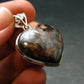 Zincite Franklinite Willemite Silver Heart Pendant From USA - 1.2" - 9.09 Grams