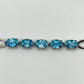 Swiss Blue Topaz Bracelet – Sterling Silver Oval-Cut Gemstone Jewelry - 9.69 Grams