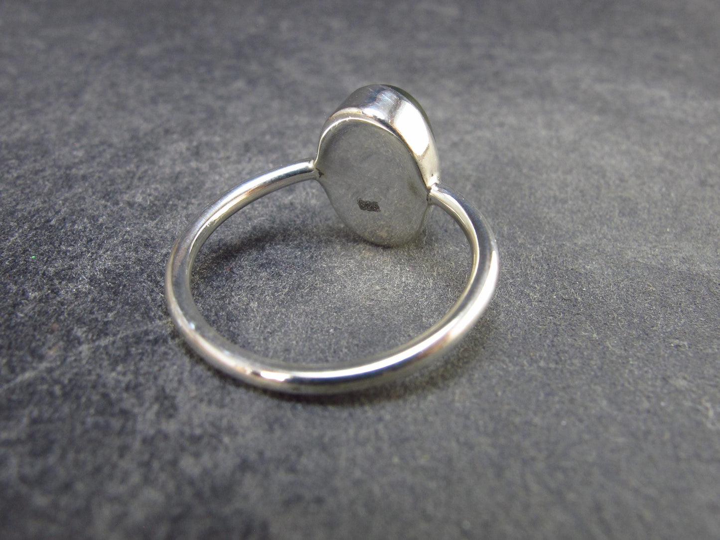 Rare Black Opal Sterling Silver Ring from Australia - Size 6.25 - 2.18 Grams