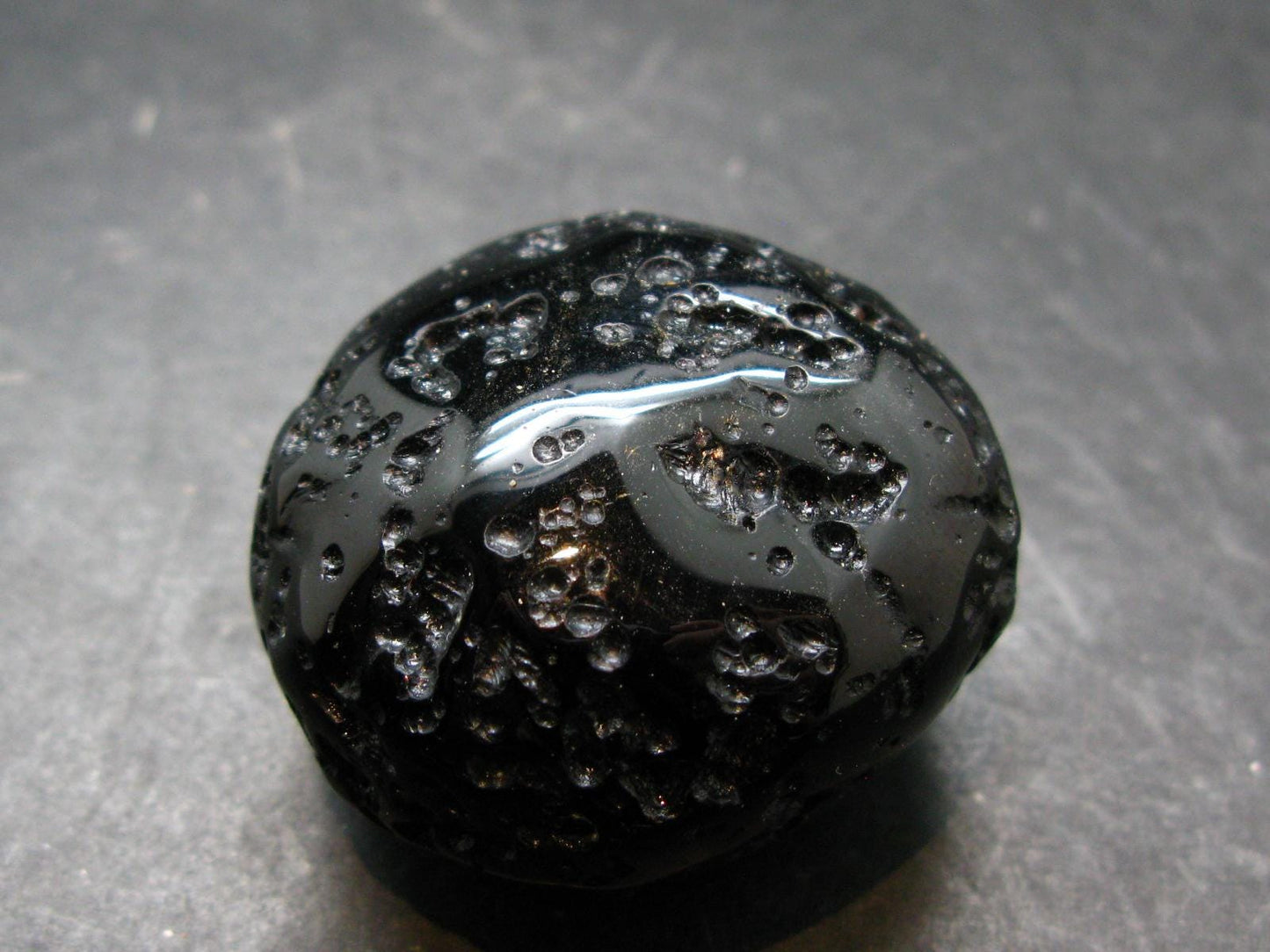 Rare Large Black Tibetan Tektite Raw Piece from Tibet - 1.5" - 57.0 Grams