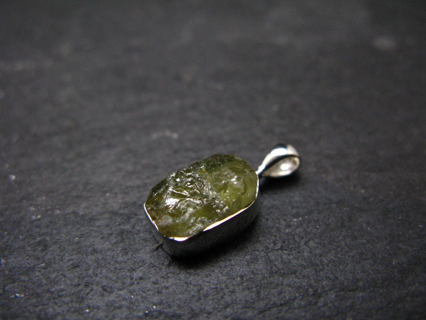 Chrysoberyl Crystal Silver Pendant From Brazil - 1.25 Grams