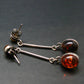 Nature’s Time Capsule!! Natural Cognac Color Baltic Amber 925 Silver Stud Earrings