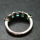 Emerald Faceted Silver Ring from Colombia - 3.05 Grams Total - Size 6