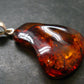 Amber Tumbled Silver Pendant From Poland - 1.9" - 4.29 Grams