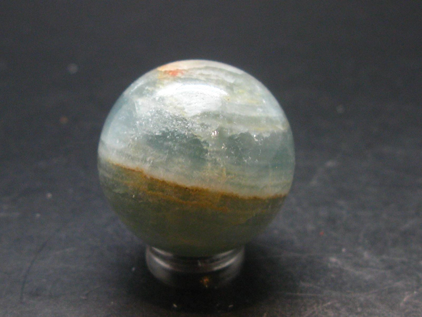 Stunning Lemurian Aquatine Blue Calcite Ball Sphere From Argentina - 1.1" - 37.34 Grams