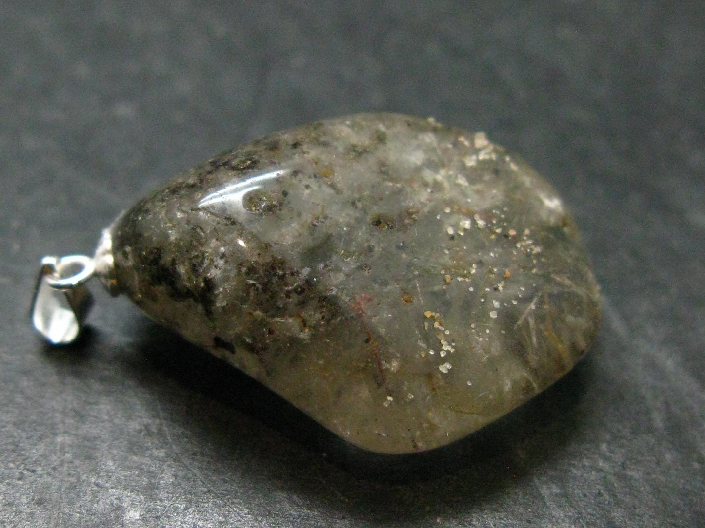 Rare Witches Finger Quartz Crystal Silver Pendant From Zambia - 1.4" - 9.92 Grams