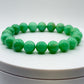 Natural Chrysoprase Bead Bracelet – Green Chalcedony Stretch Crystal Jewelry - Weight 28.10 g