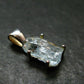 Fantastic Gemmy Aquamarine Crystal Silver Pendant From Brazil - 0.8" - 1.32 Grams