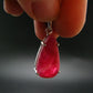 Pink Rhodonite Silver Pendant From Brazil - 1.1" - 3.04 Grams