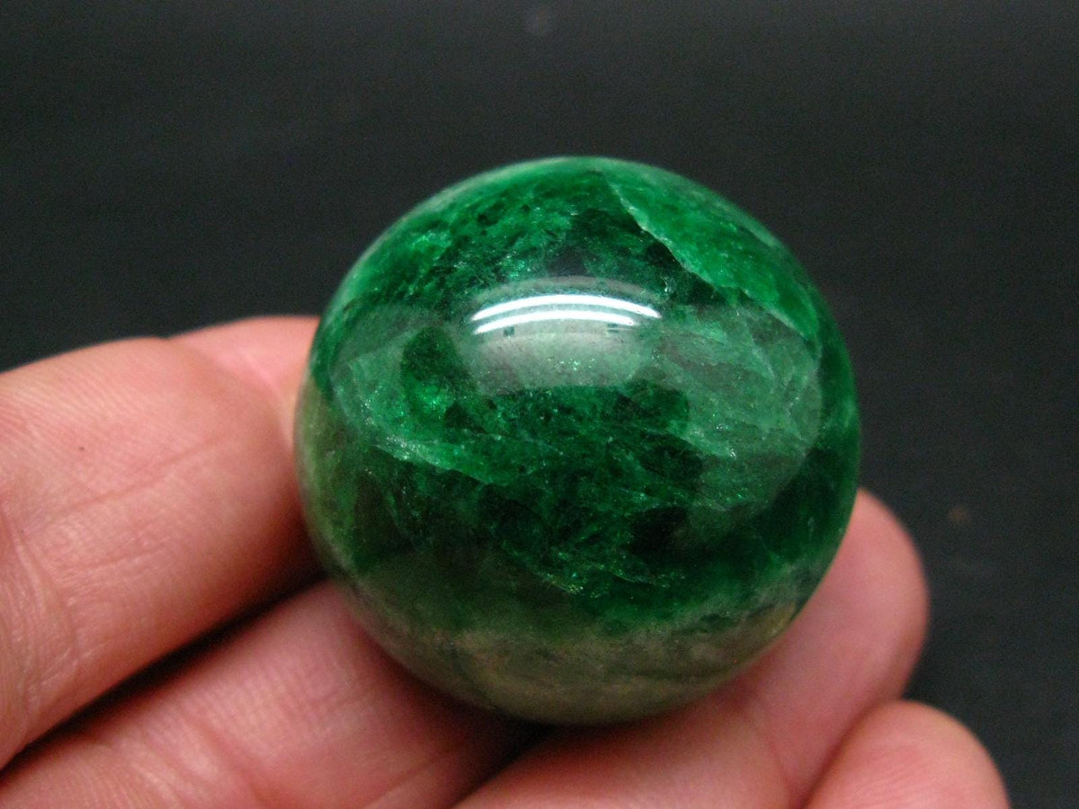 Gem Tsavorite Garnet Sphere Ball From Tanzania - 62.29 Grams - 1.3"