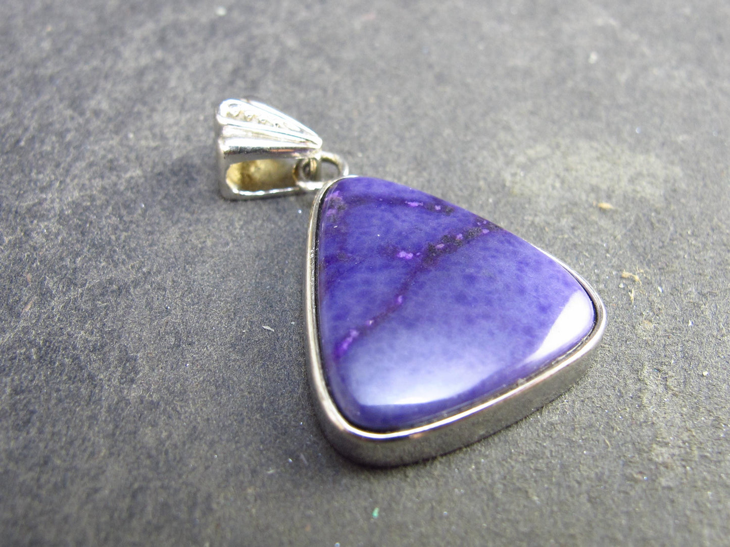 Sugilite Silver Pendant From South Africa - 1.2" - 5.0 Grams