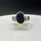 Azurite Ring | Natural Deep Blue Crystal | Sterling Silver Statement Ring - Size 8.5