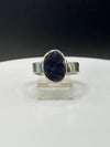 Azurite Ring | Natural Deep Blue Crystal | Sterling Silver Statement Ring - Size 8.5