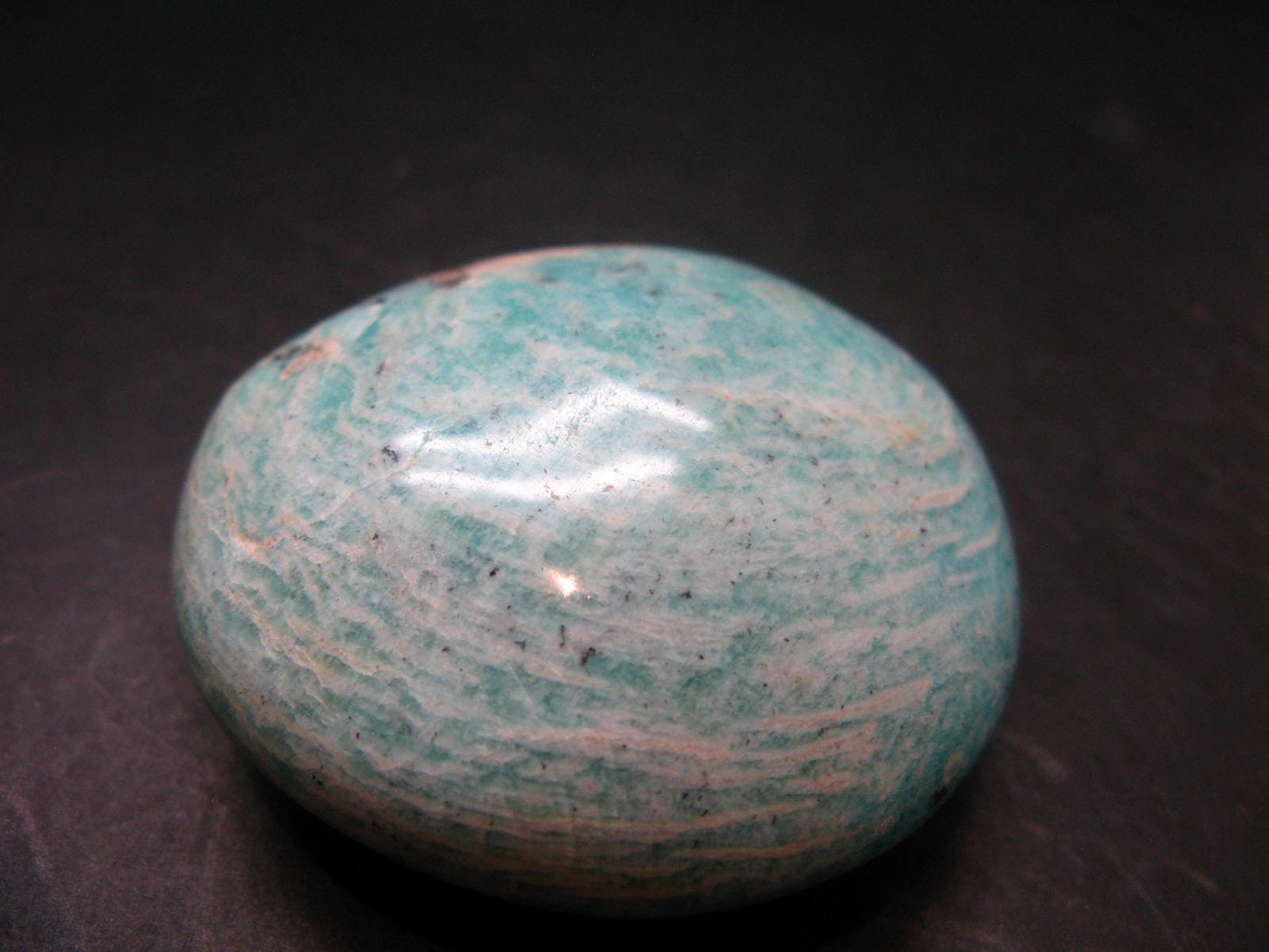 Rich Green Amazonite Tumbled Stone From Madagascar - 2.3"