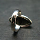 Real!! Very Rare Nuumite Nuummite Sterling Silver Ring from Greenland - 4.6 Grams - Size 5