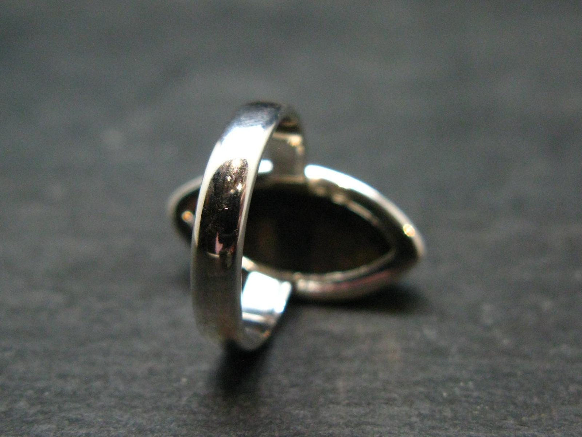 Real!! Very Rare Nuumite Nuummite Sterling Silver Ring from Greenland - 4.6 Grams - Size 5