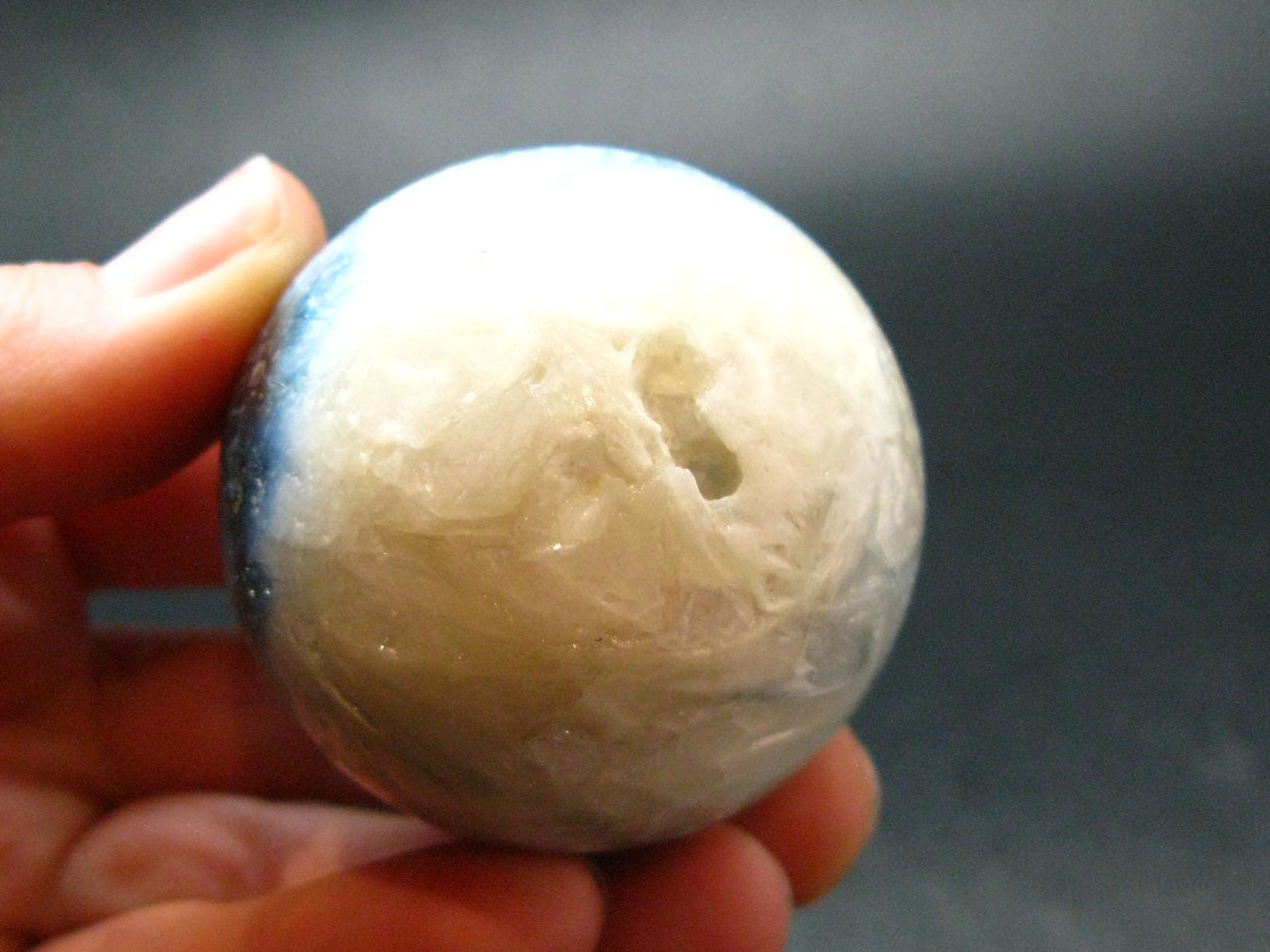 Blue Ice Glacierite Sphere from Indonesia - 1.7" - 132.85 Grams