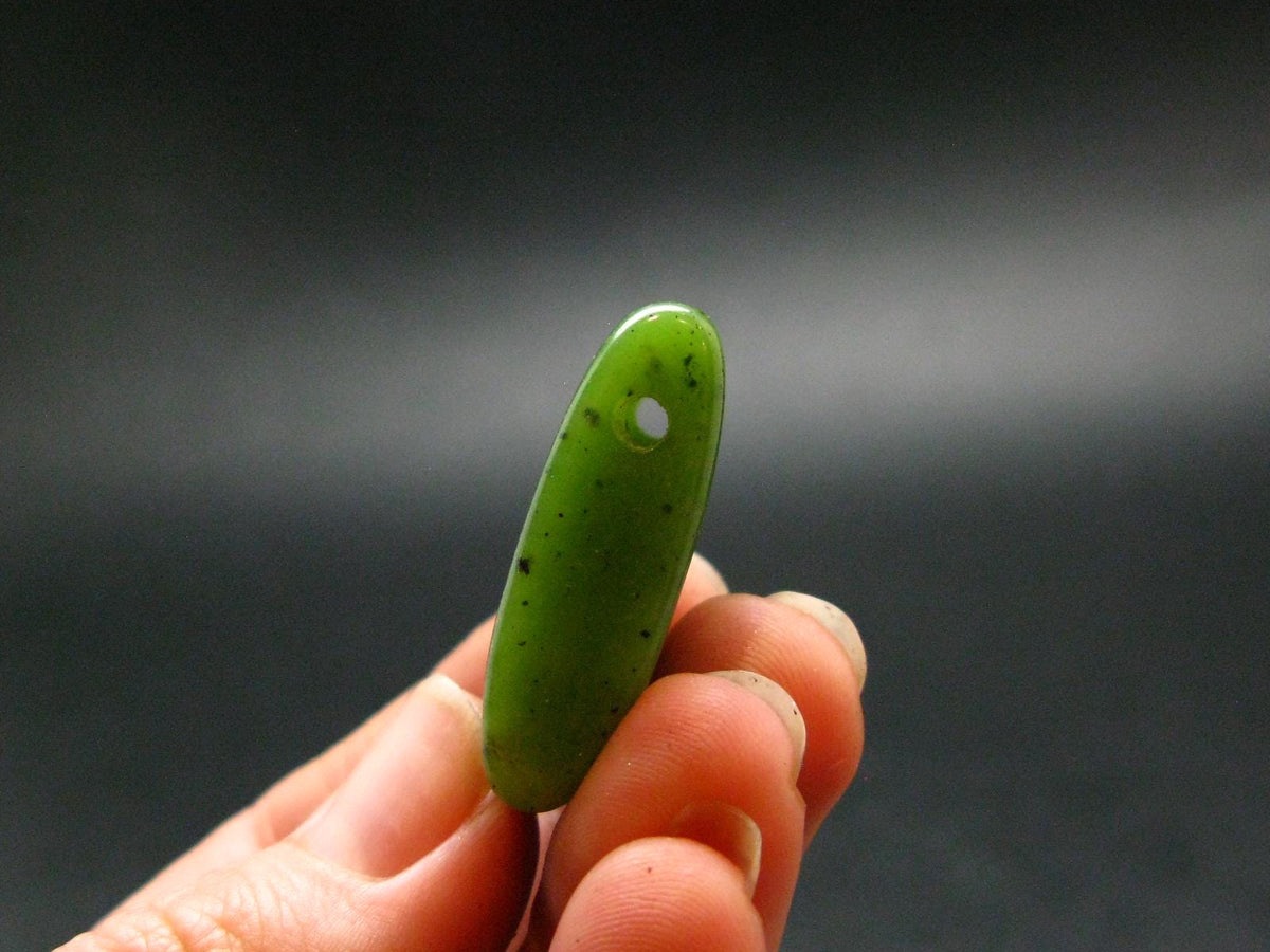 Nephrite Jade 1.2" Pendant From Canada (Metal Free) - 13.85 Grams