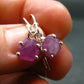 Ruby Earrings In Sterling Silver From Africa - 1.84 Grams