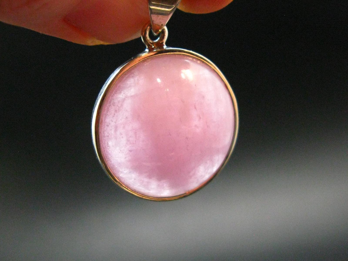 Gem Kunzite Silver Pendant From Brazil - 1.3"