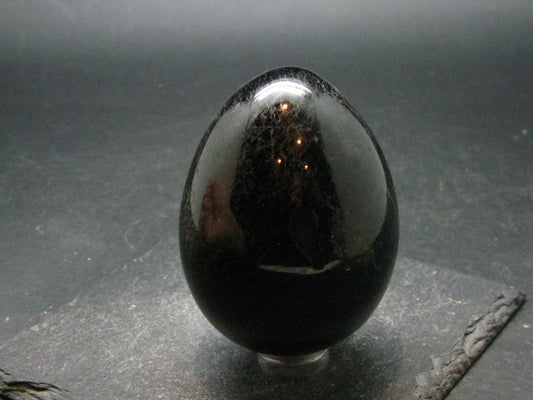 Black Tourmaline Schorl 2.3" Egg From Brazil - 202.71 Grams