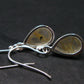 Rutilated Quartz Silver earrings From Brazil - 1.1"