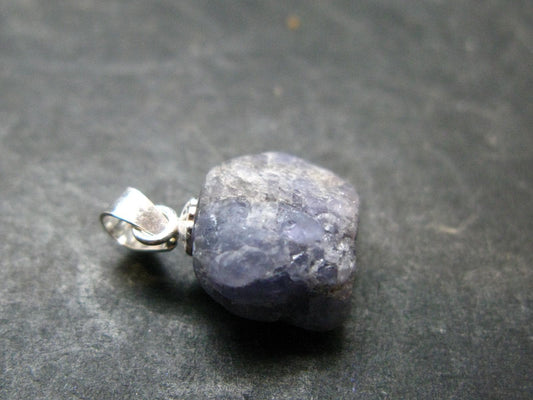 Tanzanite Pendant In Sterling Silver From Tanzania - 0.7" - 2.0 Grams