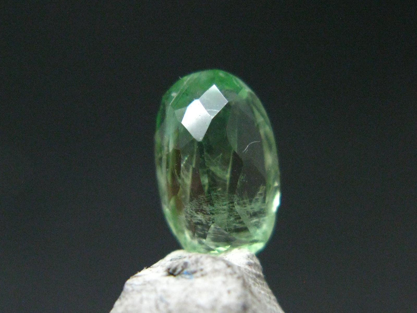 Gem Green Hiddenite Spodumene Facetted Cut Stone From Brazil - 1.28 Carats