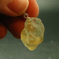 Gem Libyan Desert Glass Tektite Pendant Sterling Silver from Libya - 1.0" - 3.50 Grams