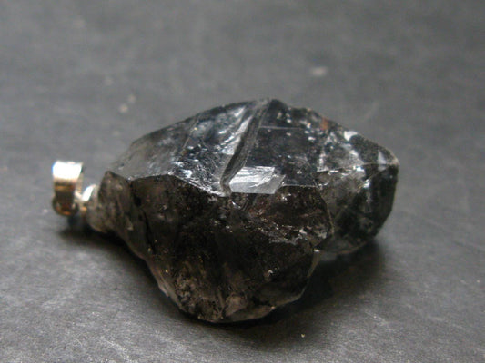 Nice Terminated Tibetan Black Quartz Pendant from Tibet - 1.4" - 8.61 Grams