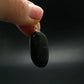 Very Rare Sterling Silver Nuumite Nuummite Pendant From Greenland - 1.4" - 8.34 Grams