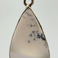 Elegant Moss Agate Teardrop Dangle Earrings – Natural Scenic Stone Jewelry