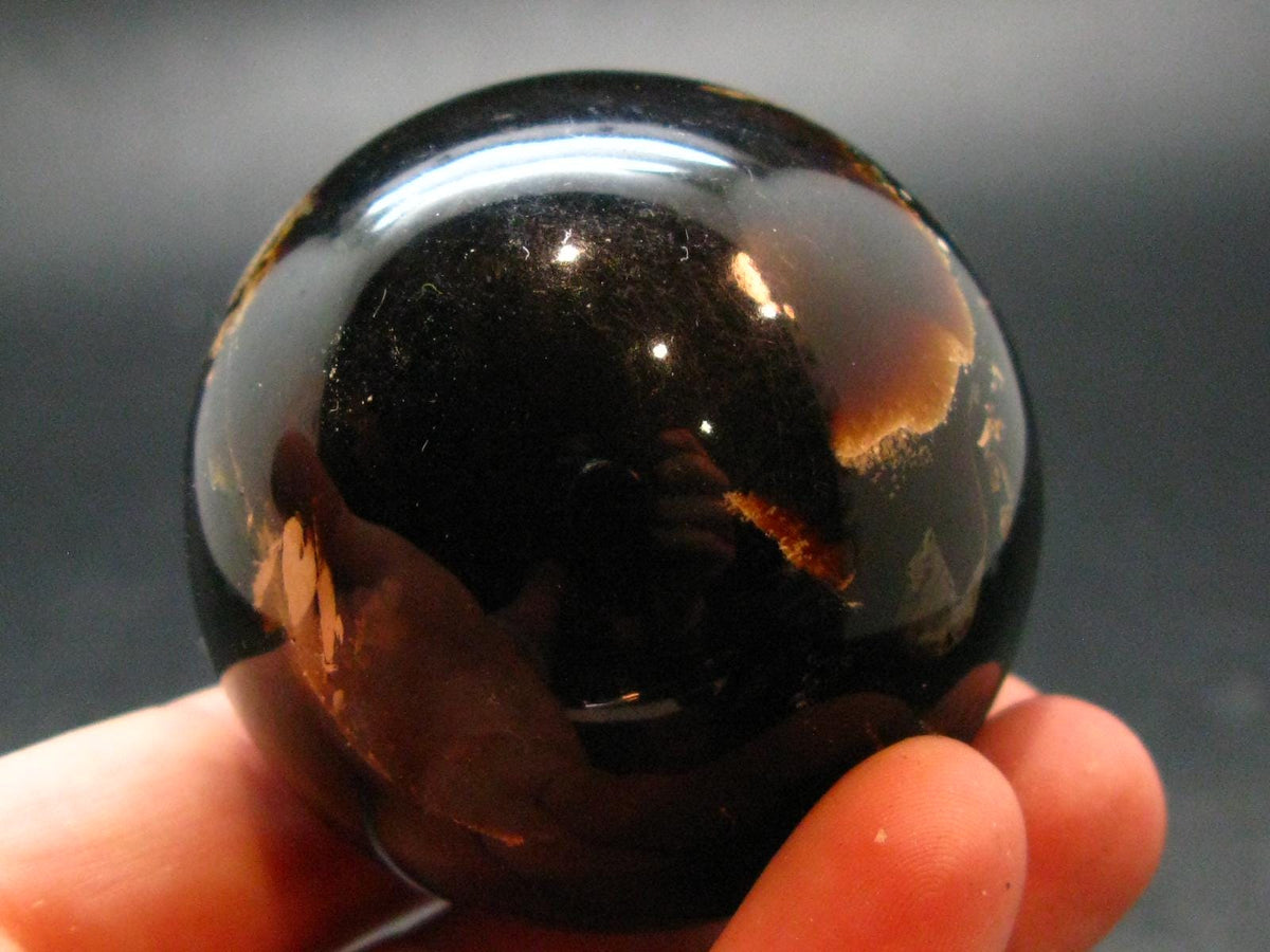 Rare Blue Amber Ball Sphere Fluorescent From Indonesia - 2.0" - 67.03 Grams