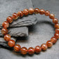 Red Rutilated Quartz Genuine Bracelet ~ 7 Inches ~ 8mm Round Beads