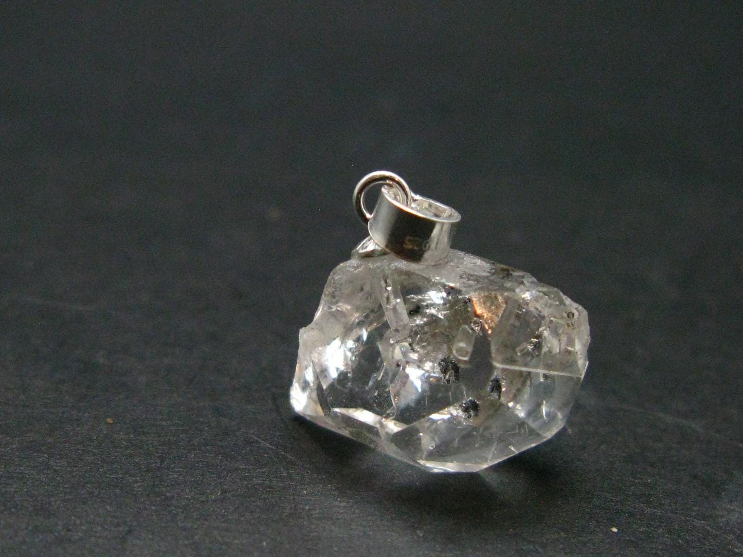 Herkimer Diamond Silver Pendant - 0.7" - 1.90 Grams