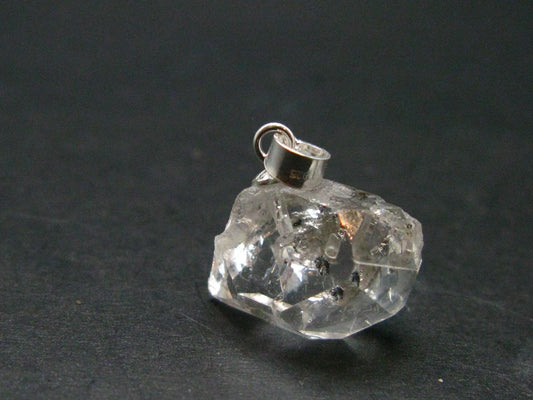 Herkimer Diamond Silver Pendant - 0.7" - 1.90 Grams