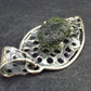 Moldavite Tektite Silver Pendant from Czech Republic - 2.6" - 9.7 Grams
