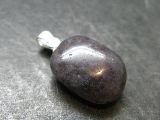 Iolite Cordierite Silver Pendant From India - 0.9" - 2.83 Grams
