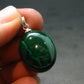 Queen of Green!! Genuine Vivid Vibrant Green Malachite Sterling Silver Pendant - 1.1" - 7.94 Grams