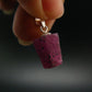 Ruby Silver Pendant from Afghanistan - 0.7" - 2.07 Grams