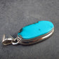 Turquoise Silver Pendant - 1.3" - 5.37 Grams