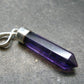 Large Genuine Rich Purple Amethyst Sterling Silver Pendant From Brazil - 1.6" - 2.89 Grams