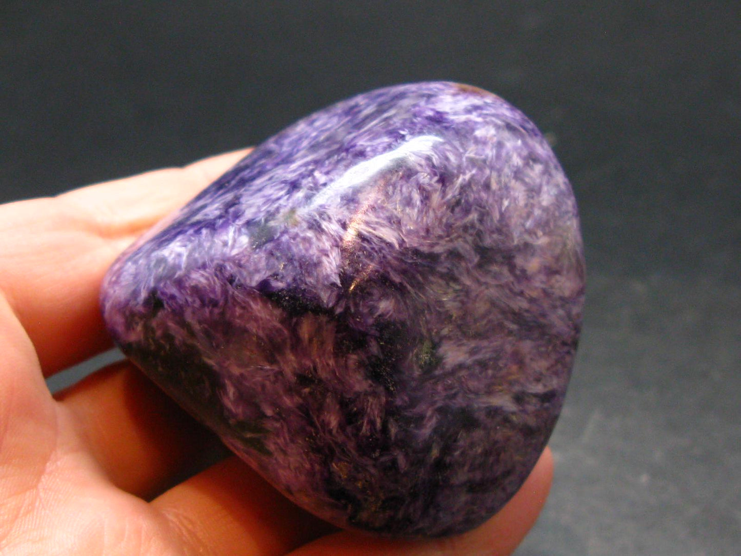 Large Nice Charoite Tumbled Stone from Russia - 118.59 Grams - 2.1"