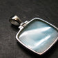 Summer’s Sea!! Rare Polished Cabochon Blue Larimar Pectolite Silver Pendant From Dominican Republic - 1.5" - 7.92 Grams