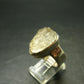 Natural Gem Raw Libyan Desert Glass Tektite Sterling Silver Ring from Libya - Size 10 - 10.6 Grams