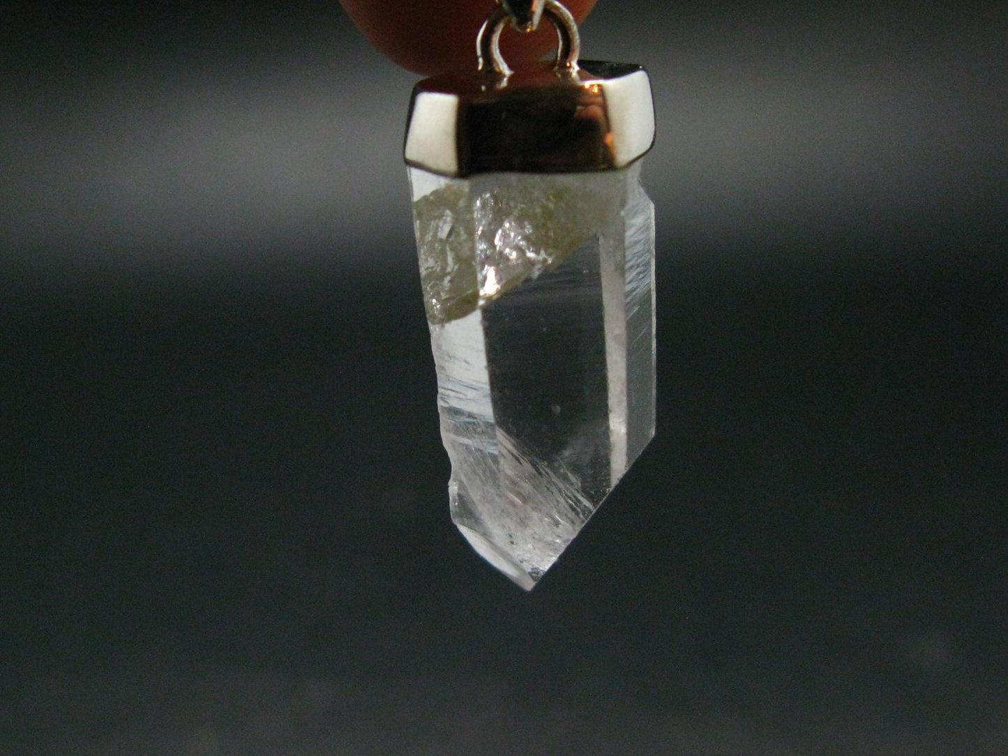 Lemurian Quartz Crystal Pendant From Brazil - 1.5" - 5.44 Grams
