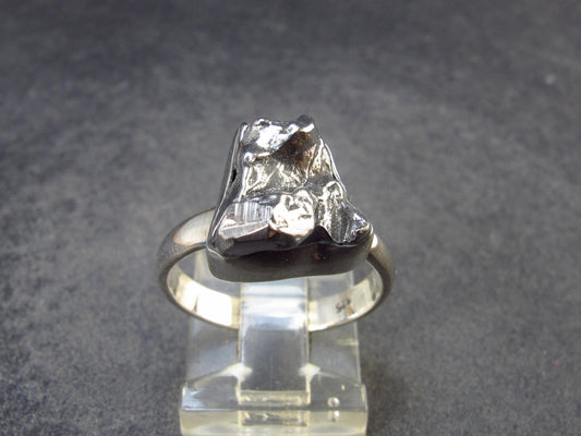 Meteorite Campo Del Cielo Argentina Sterling Silver Ring - 4.45 Grams - Size 7