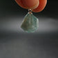 Starlight Genuine Raw Blue Zircon Gem Crystal Silver Pendant From Cambodia - 0.9" - 6.31 Grams